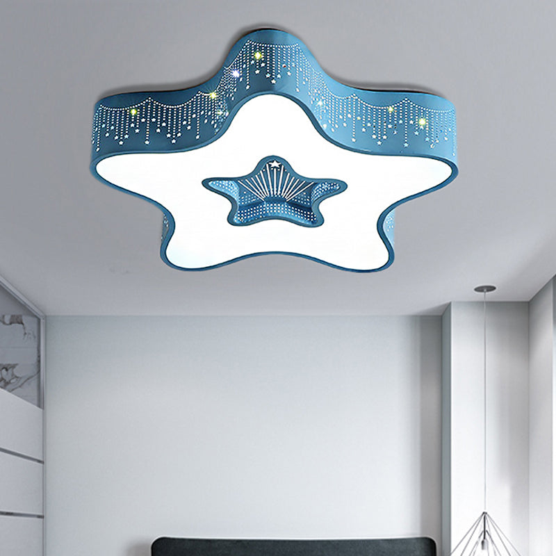Plafonnier LED moderne en métal et acrylique pour chambre d'enfant