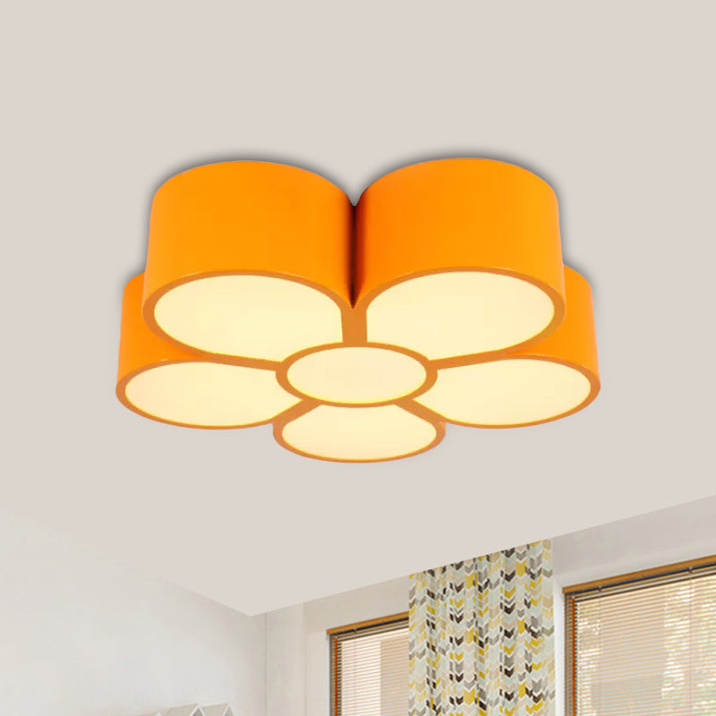 Plafonnier LED Plum Blossom pour plafond de jardin d'enfants - Rouge/Jaune/Bleu
