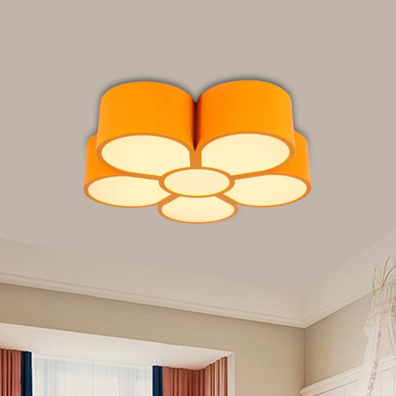 Plafonnier LED Plum Blossom pour plafond de jardin d'enfants - Rouge/Jaune/Bleu