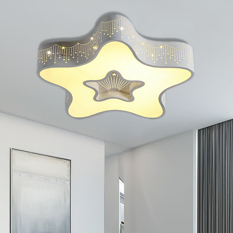 Plafonnier LED moderne en métal et acrylique pour chambre d'enfant