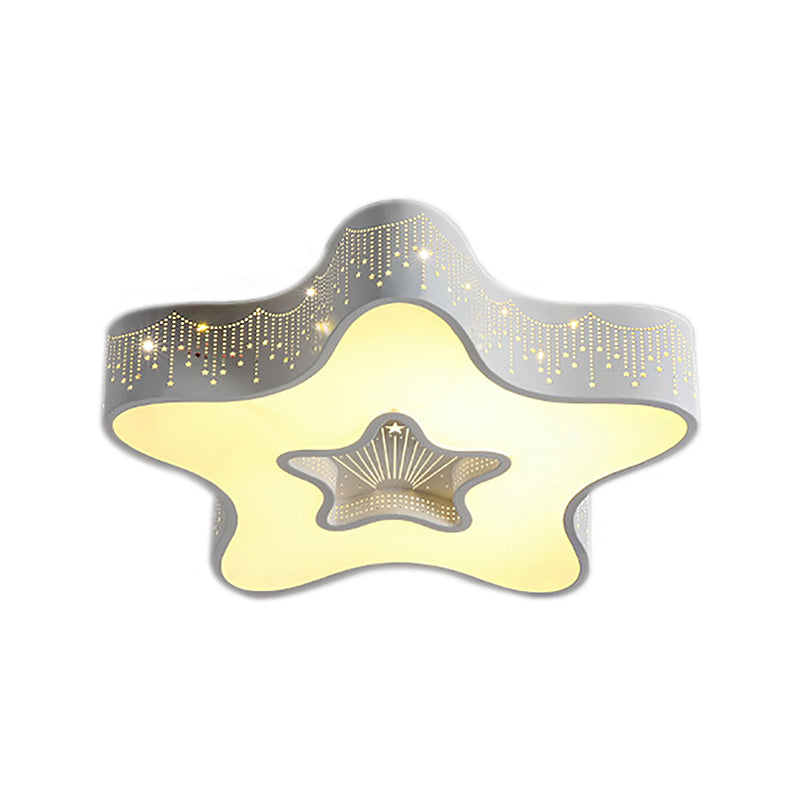 Plafonnier LED moderne en métal et acrylique pour chambre d'enfant