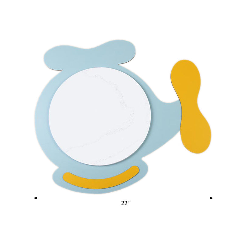 Children's LED Ceiling Mount Light with Wooden Cartoon Pattern - Ideal for Kindergarten
