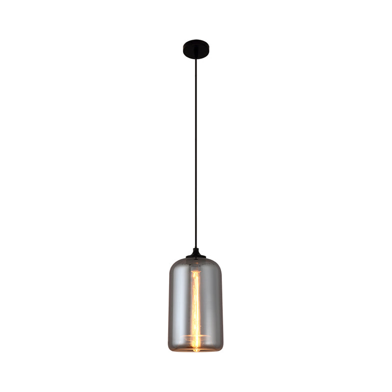 Smoke Gray Glass Mini Pendant Light - Modern Ceiling Hanging Light for Bar & Cafe