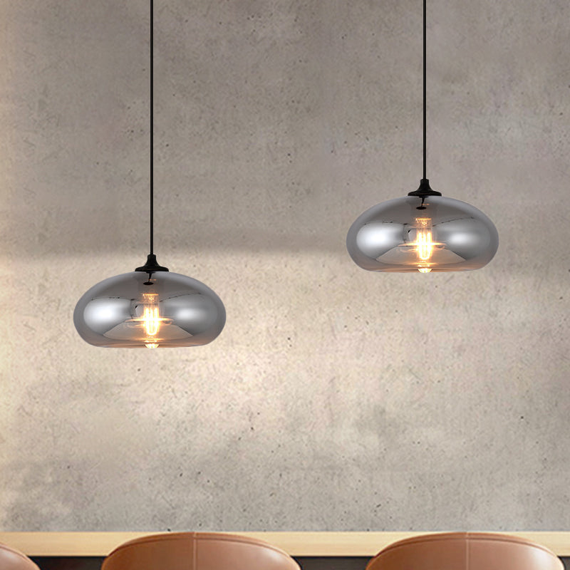 Smoke Gray Glass Mini Pendant Light - Modern Ceiling Hanging Light for Bar & Cafe