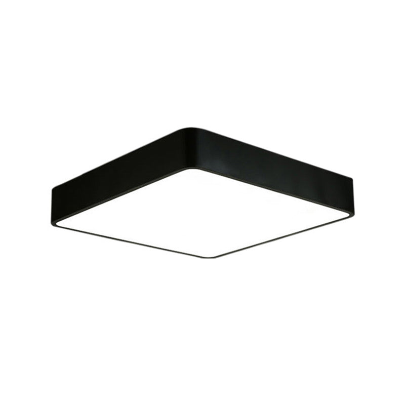 Plafonnier carré nordique à LED en acrylique pour bureau (noir/blanc, 40,6/59,7/99,1 cm de large)