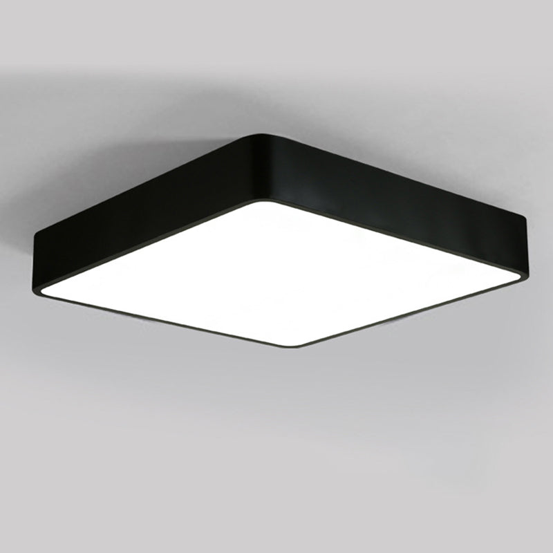 Plafonnier carré nordique à LED en acrylique pour bureau (noir/blanc, 40,6/59,7/99,1 cm de large)