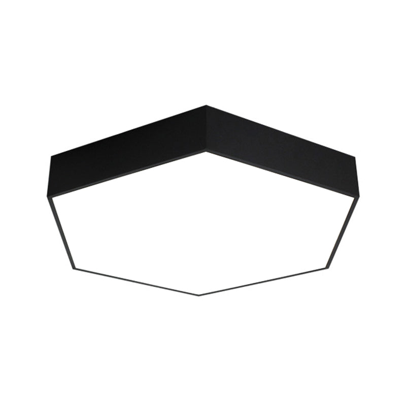 Modern Honeycomb Acrylic LED Ceiling Lamp - Black Flush Mount for Office (18"/23.5"/47" W)