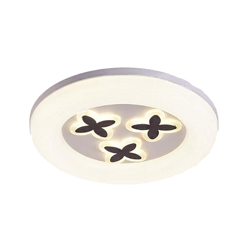 Modern White Flush Ceiling Light with LED and Acrylic for Corridor and Bedroom