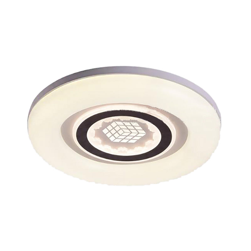 Modern White Flush Ceiling Light with LED and Acrylic for Corridor and Bedroom