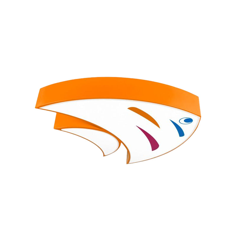 Underwater Adventure LED Flush Mount Lamp - Colorful Acrylic Tropical Fish Design for Children's Room Ceiling