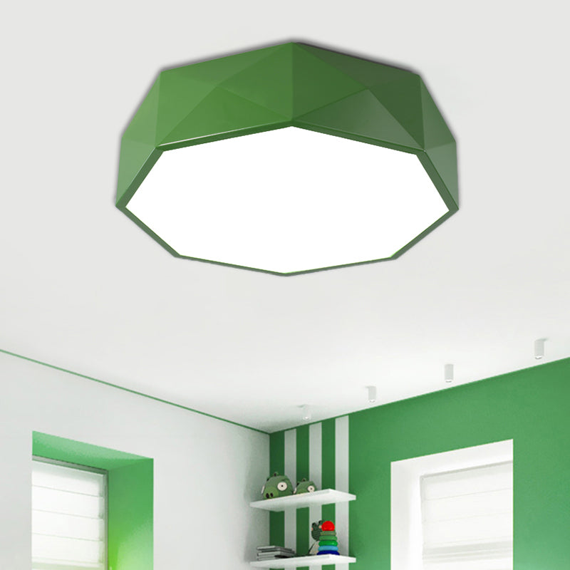 Luminaire encastré à LED pour salon - Plafonnier contemporain rouge/jaune/vert avec abat-jour en acrylique