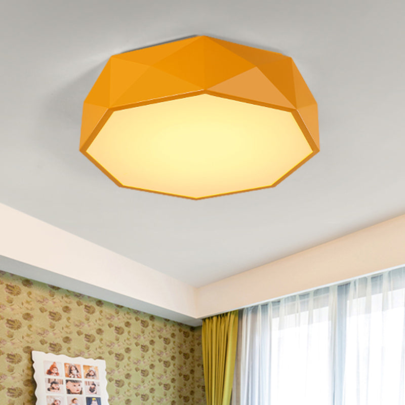 Luminaire encastré à LED pour salon - Plafonnier contemporain rouge/jaune/vert avec abat-jour en acrylique