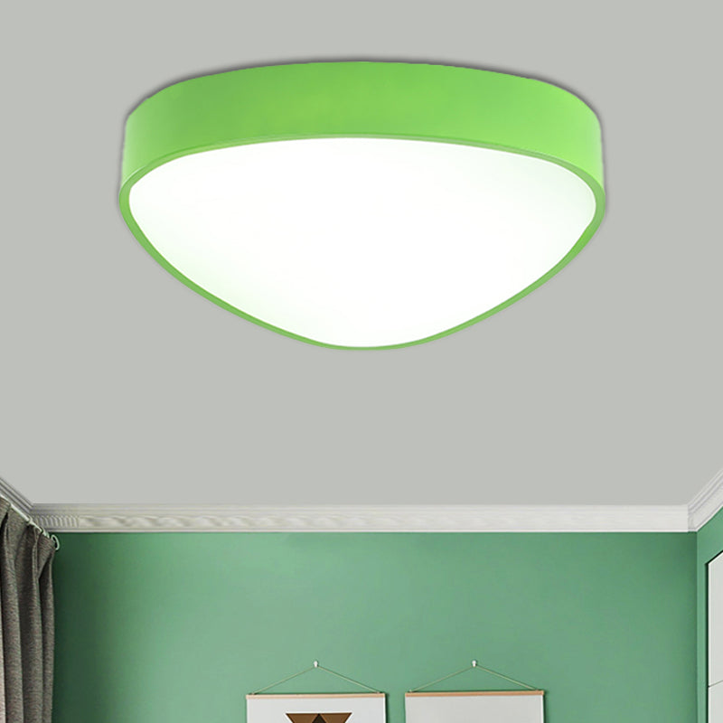 Modern LED Triangle Ceiling Lamp - Red/Blue/Green - Acrylic Flush Mount for Hallway