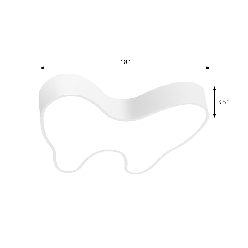 Plafonnier LED moderne à encastrer pour couloirs - Design en forme de dent blanche