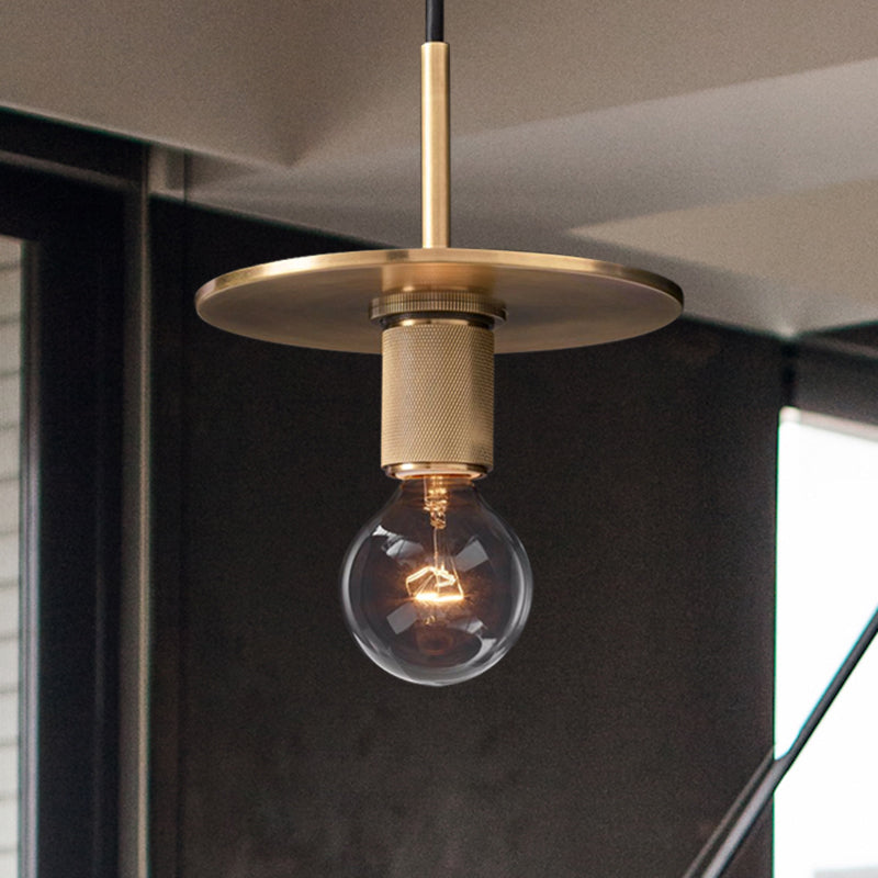 Traditional Metal Hanging Globe Light - Black/Brass/Chrome Finish Ceiling Suspension Lamp For Living