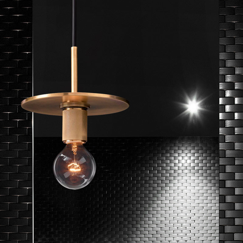 Traditional Metal Hanging Globe Light - Black/Brass/Chrome Finish Ceiling Suspension Lamp For Living
