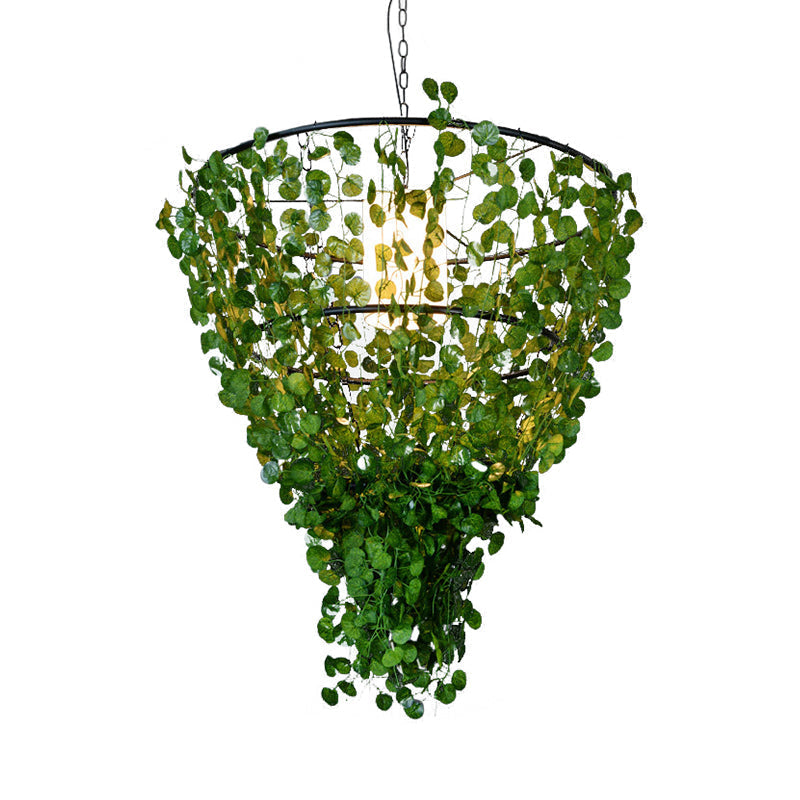 Lampe suspendue rustique avec un design végétal artistique et des options colorées - Parfait pour les cafés et les maisons