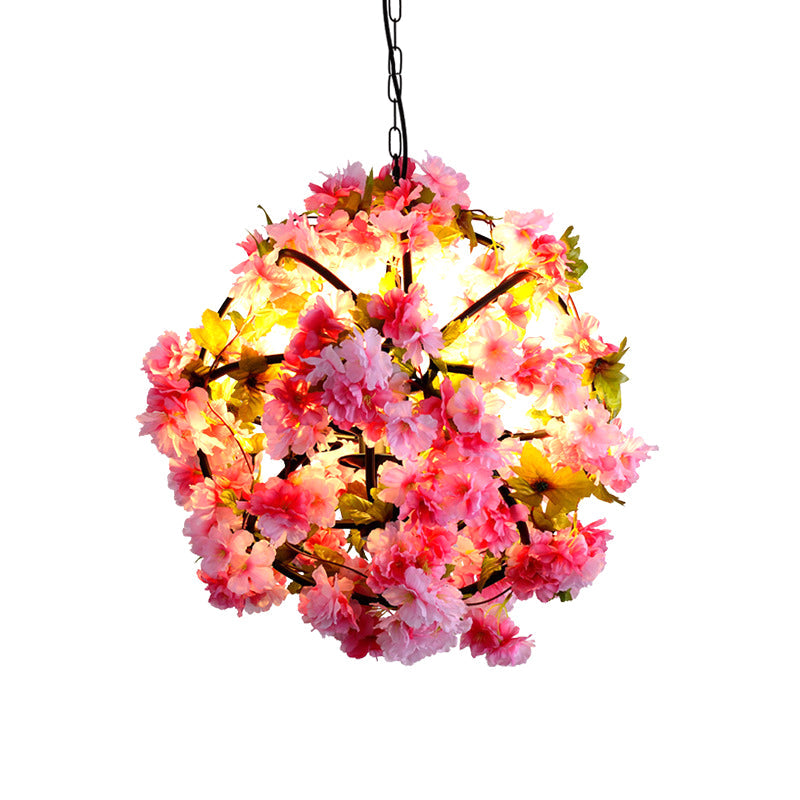Lampe suspendue rustique avec un design végétal artistique et des options colorées - Parfait pour les cafés et les maisons