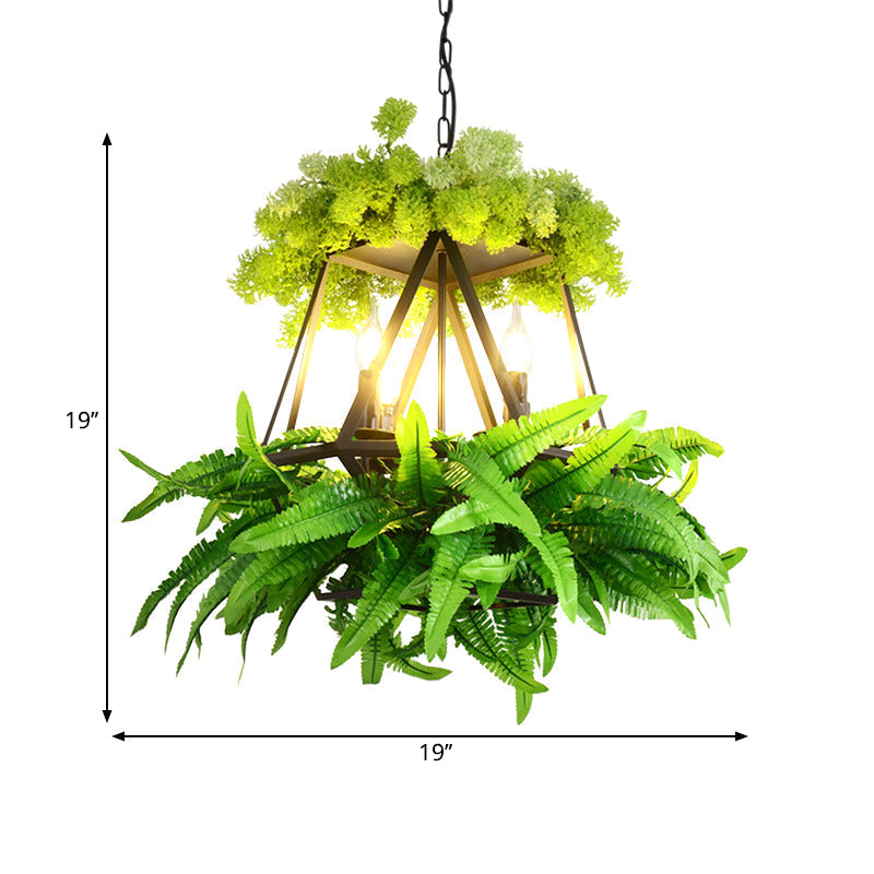 Lampe suspendue rustique avec un design végétal artistique et des options colorées - Parfait pour les cafés et les maisons