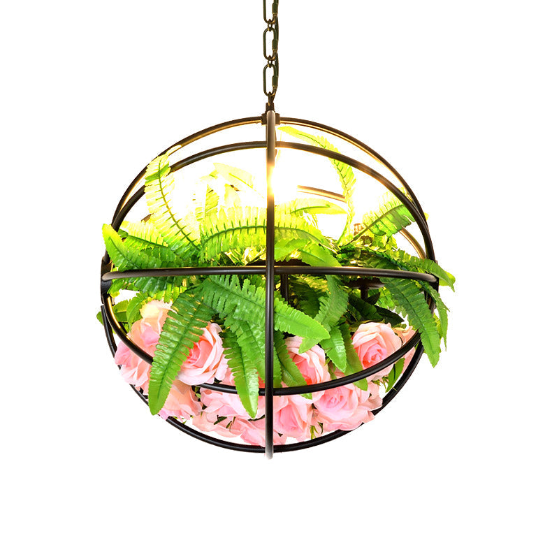 Lampe suspendue rustique avec un design végétal artistique et des options colorées - Parfait pour les cafés et les maisons