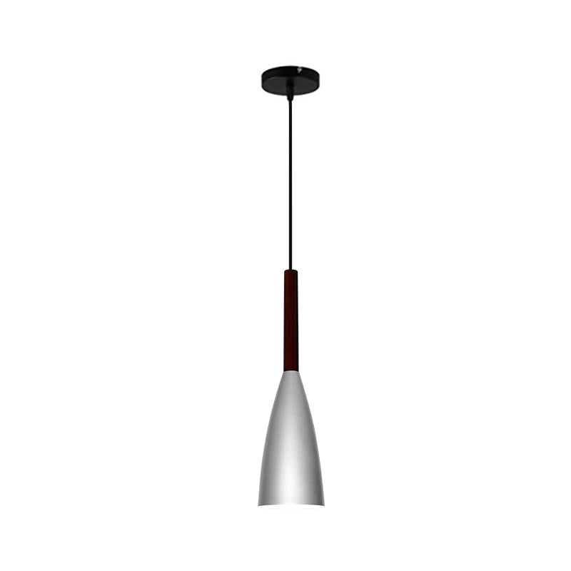 Modern Grey/White/Pink Tapered Pendant Light Fixture For Chic Table Decor