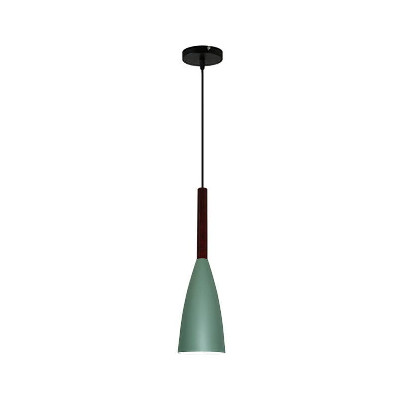 Modern Grey/White/Pink Tapered Pendant Light Fixture For Chic Table Decor