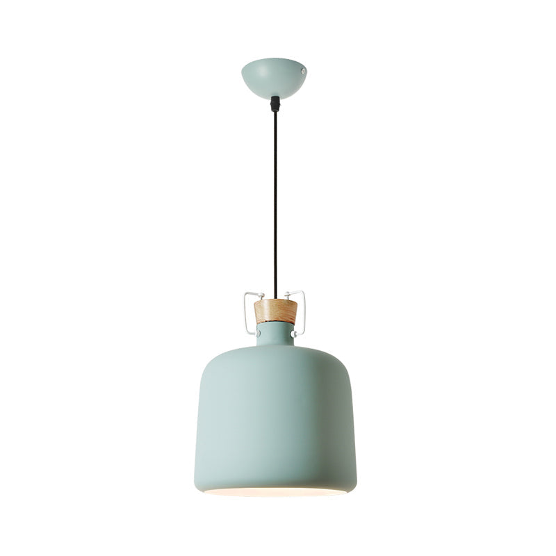 Blue/Gold/Brown Wine Jar Pendant Light With Cork Detailing