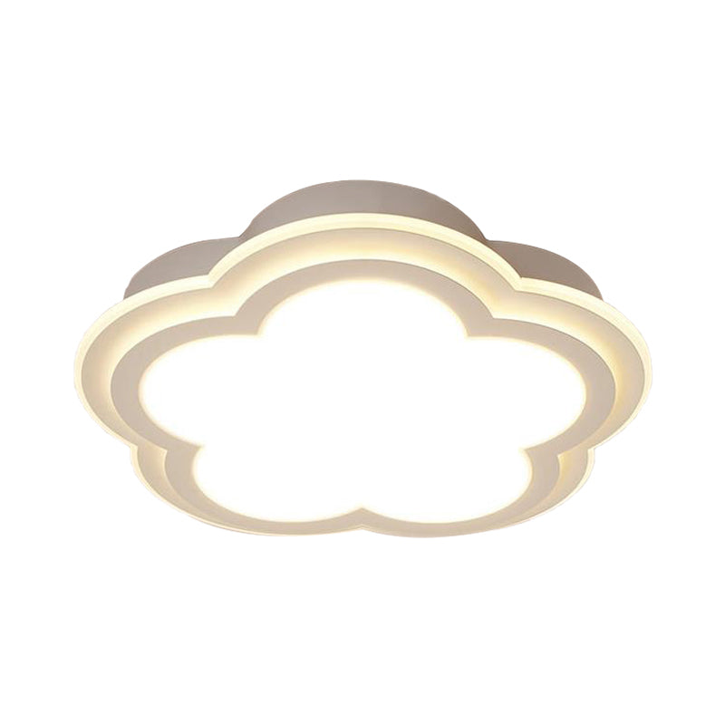 Modern LED Nursing Room Ceiling Light - White Acrylic Flush Lamp