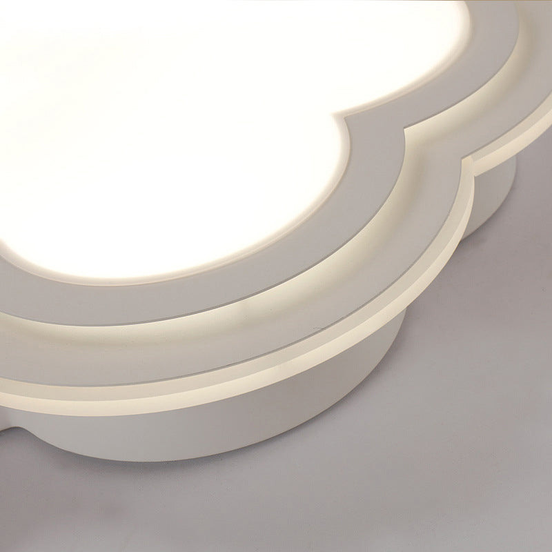 Modern Led Nursing Room Ceiling Light - White Acrylic Flush Lamp