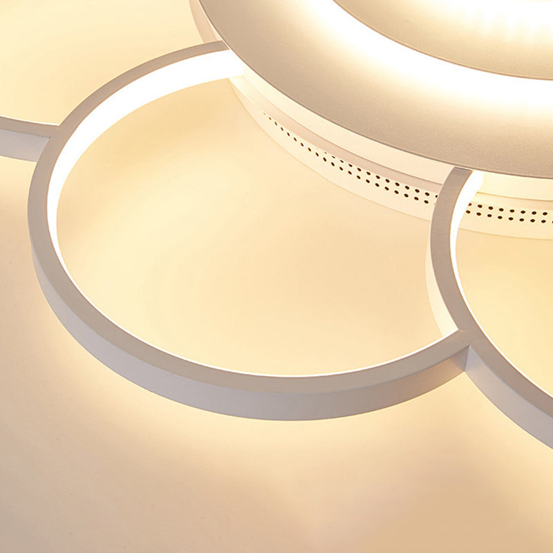 Modern Acrylic Blossom LED Ceiling Light in White for Kid's Bedroom - Flush Mount Fixture