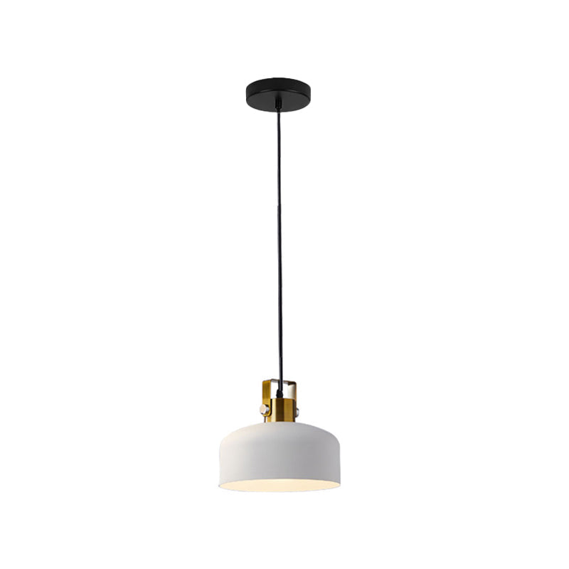 Iron Nordic Pendant Lamp With Oval/Cone/Dome Shade In Grey/White For Bedroom