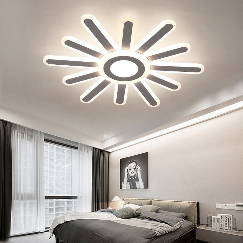 Contemporary Acrylic LED Ceiling Lamp in White for Study Room Hallway