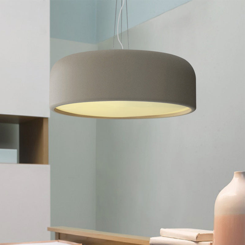 Macaron Single-Bulb Aluminum Pendant Lamp - Green/Textured White/Blue Hanging Ceiling Suspension For