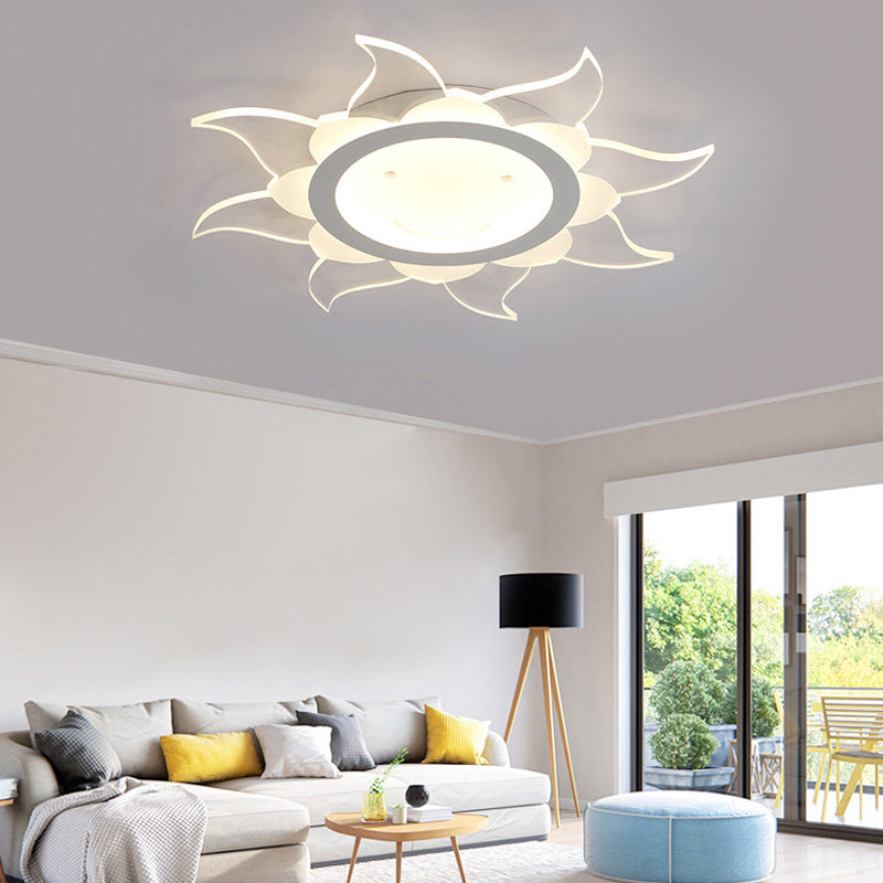 Modern White Sunlight Inspired LED Ceiling Mount Light for Dining Room