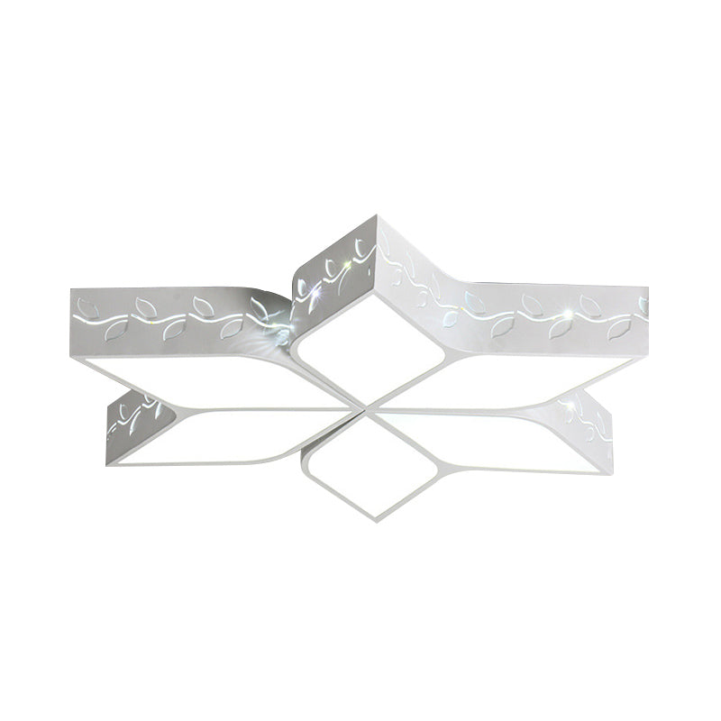 Plafonnier LED moderne en métal avec finition blanche pour chambres d'infirmières