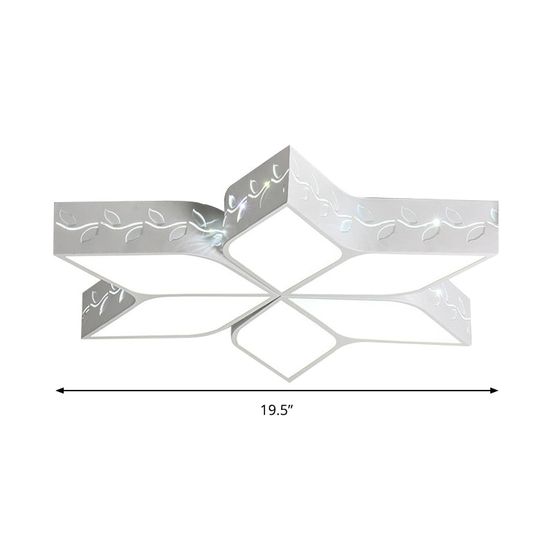 Plafonnier LED moderne en métal avec finition blanche pour chambres d'infirmières