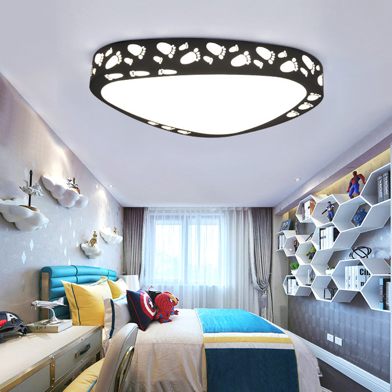 Modern LED Baby Room Ceiling Light - Hollow Triangle Metal Acrylic Fixture