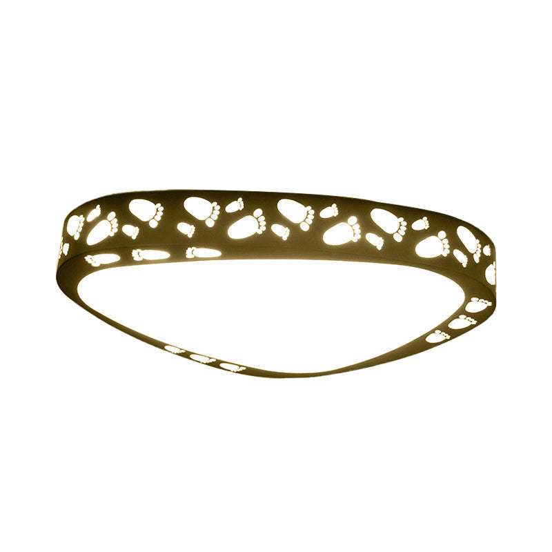 Modern LED Baby Room Ceiling Light - Hollow Triangle Metal Acrylic Fixture