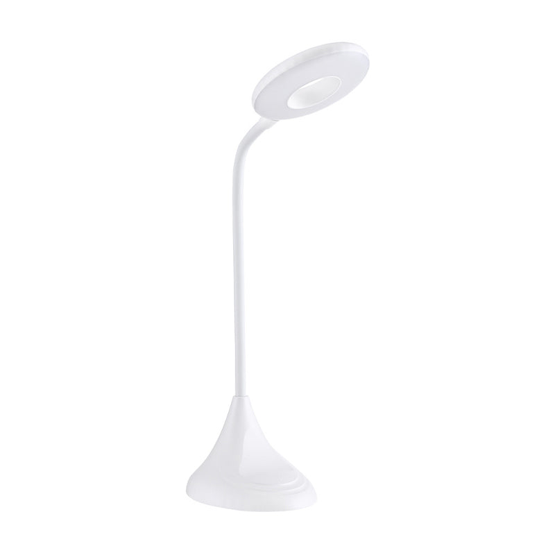 Modern Led Touch Desk Lamp - Blue/Pink/White Circular Design For Bedside Reading
