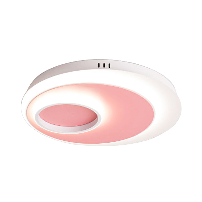 Modern Geometric Flush Nordic Metal & Acrylic Integrated LED Ceiling Light