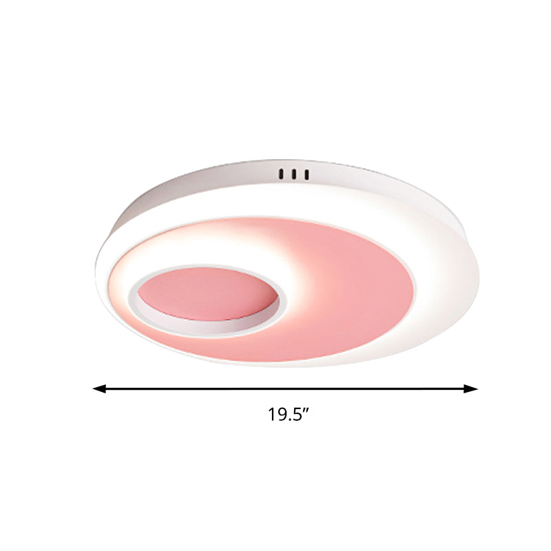 Modern Geometric Flush Nordic Metal & Acrylic Integrated LED Ceiling Light
