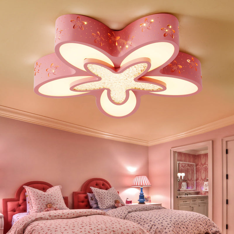 Starfish Shaped Kindergarten Ceiling Light - Acrylic Flush Mount Cartoon Fixture