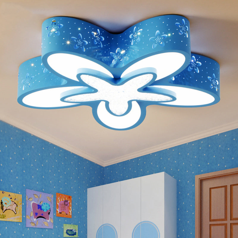 Starfish Shaped Kindergarten Ceiling Light - Acrylic Flush Mount Cartoon Fixture