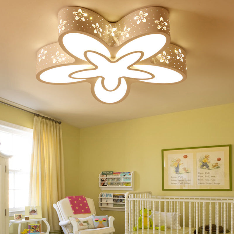 Starfish Shaped Kindergarten Ceiling Light - Acrylic Flush Mount Cartoon Fixture