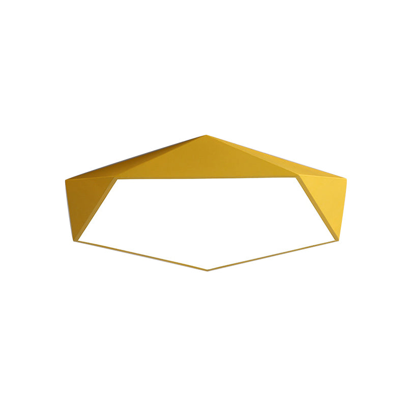 Sleek Acrylic Pentagon LED Flush Mount Ceiling Light with Nordic Design for Bathrooms