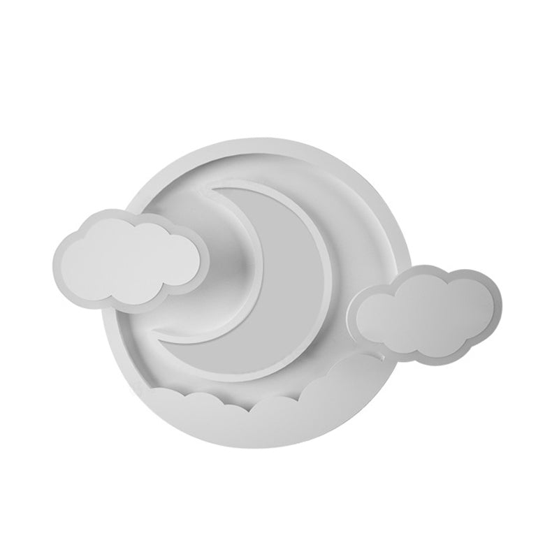 Cartoon White LED Ceiling Mount Light Cloud Deco for Kid's Bedroom