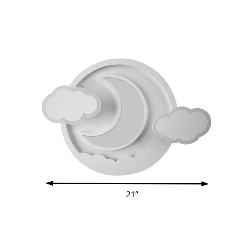 Cartoon White LED Ceiling Mount Light Cloud Deco for Kid's Bedroom