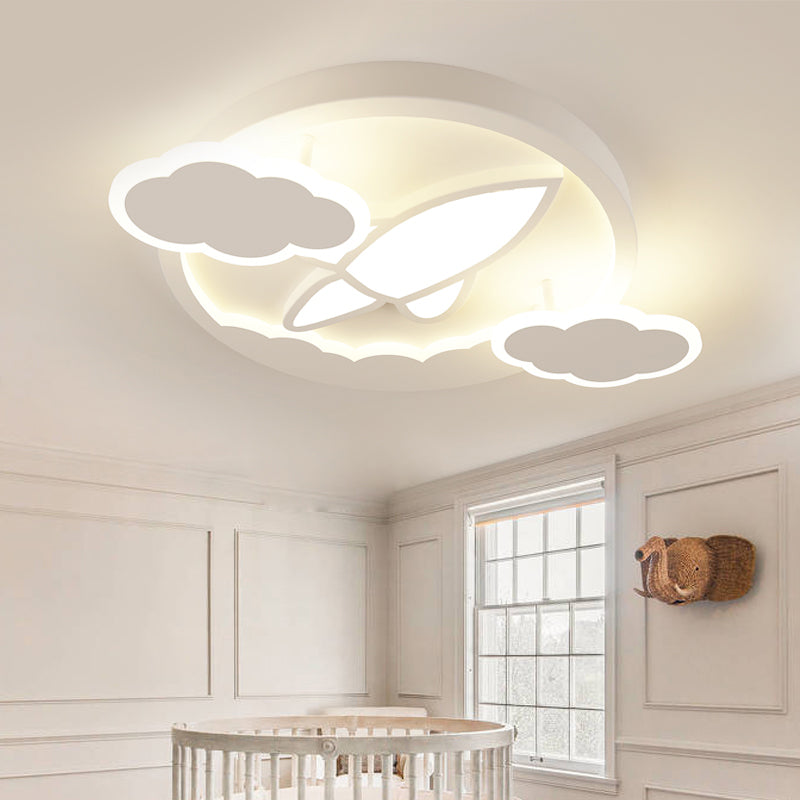 Cartoon White LED Ceiling Mount Light Cloud Deco for Kid's Bedroom