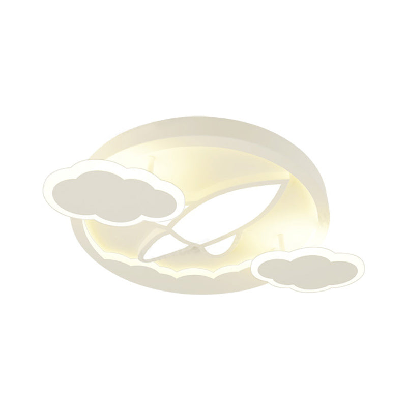 Cartoon White LED Ceiling Mount Light Cloud Deco for Kid's Bedroom