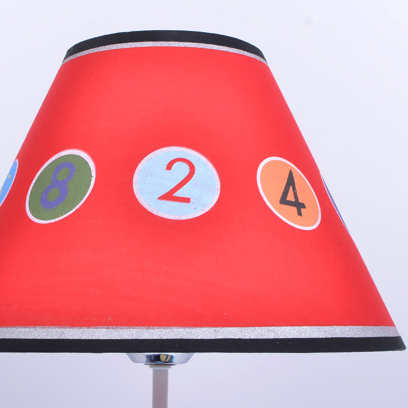 Modern Multi-Colored Desk Lamp With Tapered Shade - Bedroom Table Light